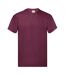 T-shirt Original Homme Bordeaux Fruit Of The Loom-1