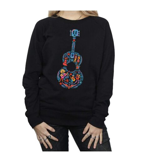Disney Sweat-shirt à motif de guitare Coco Femmes/Dames (Noir) - UTBI3540