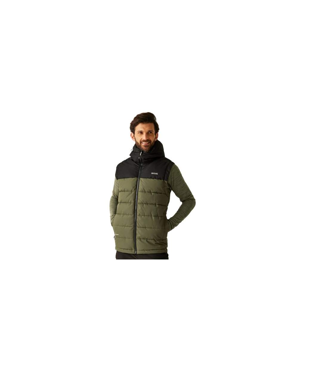 Veste Sans Manches Aldthorn Homme Vert Kaki Foncé Noir Regatta-1