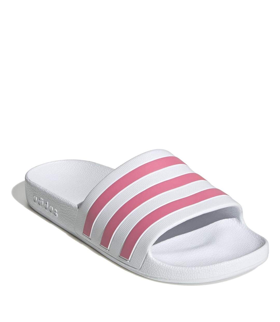 Womens/ladies Adilette Aqua Slides White Rose Adidas-3