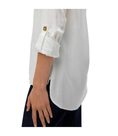 Chemise Manches Roulées Femme Blanc Neige Vero Moda