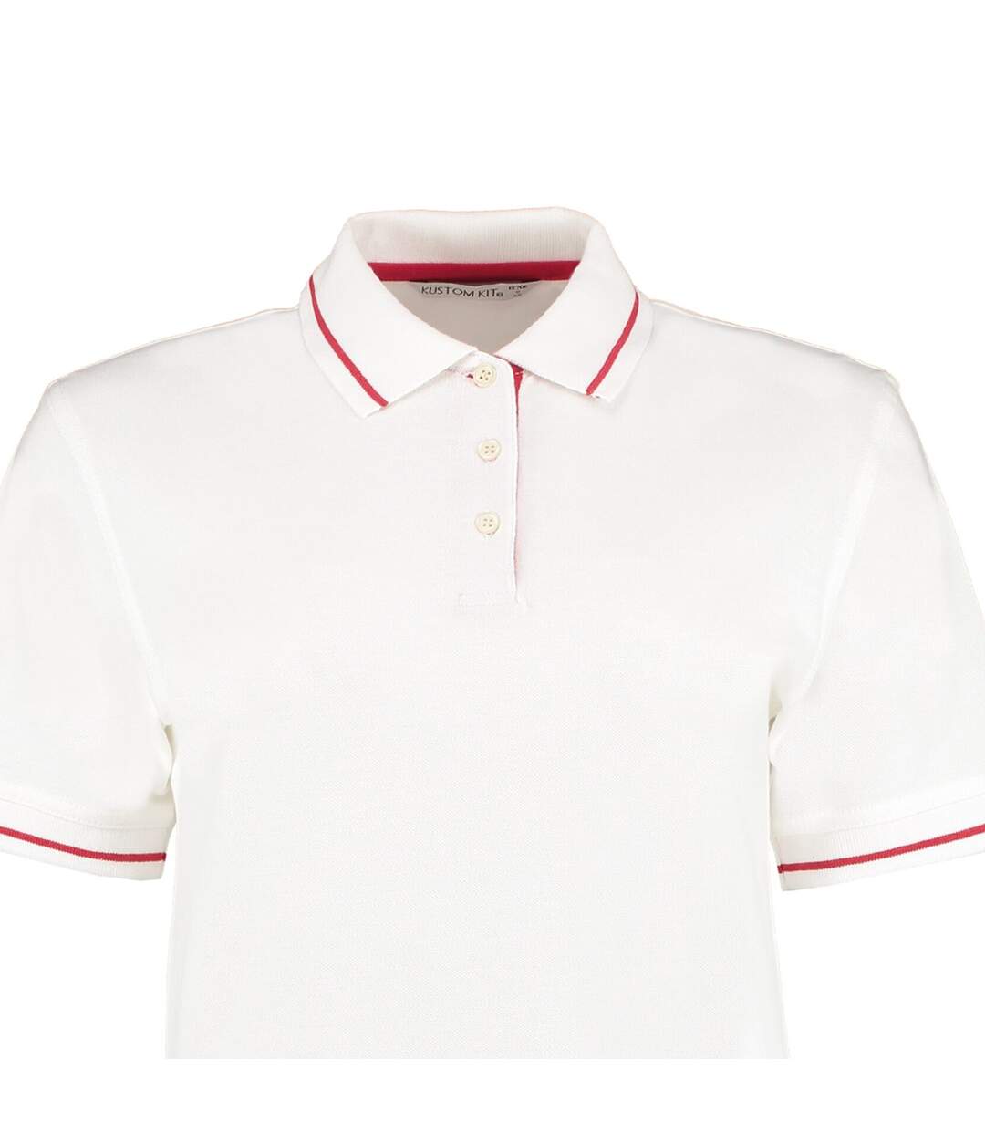 Polo St Mellion Femme Blanc Rouge Kustom Kit-2
