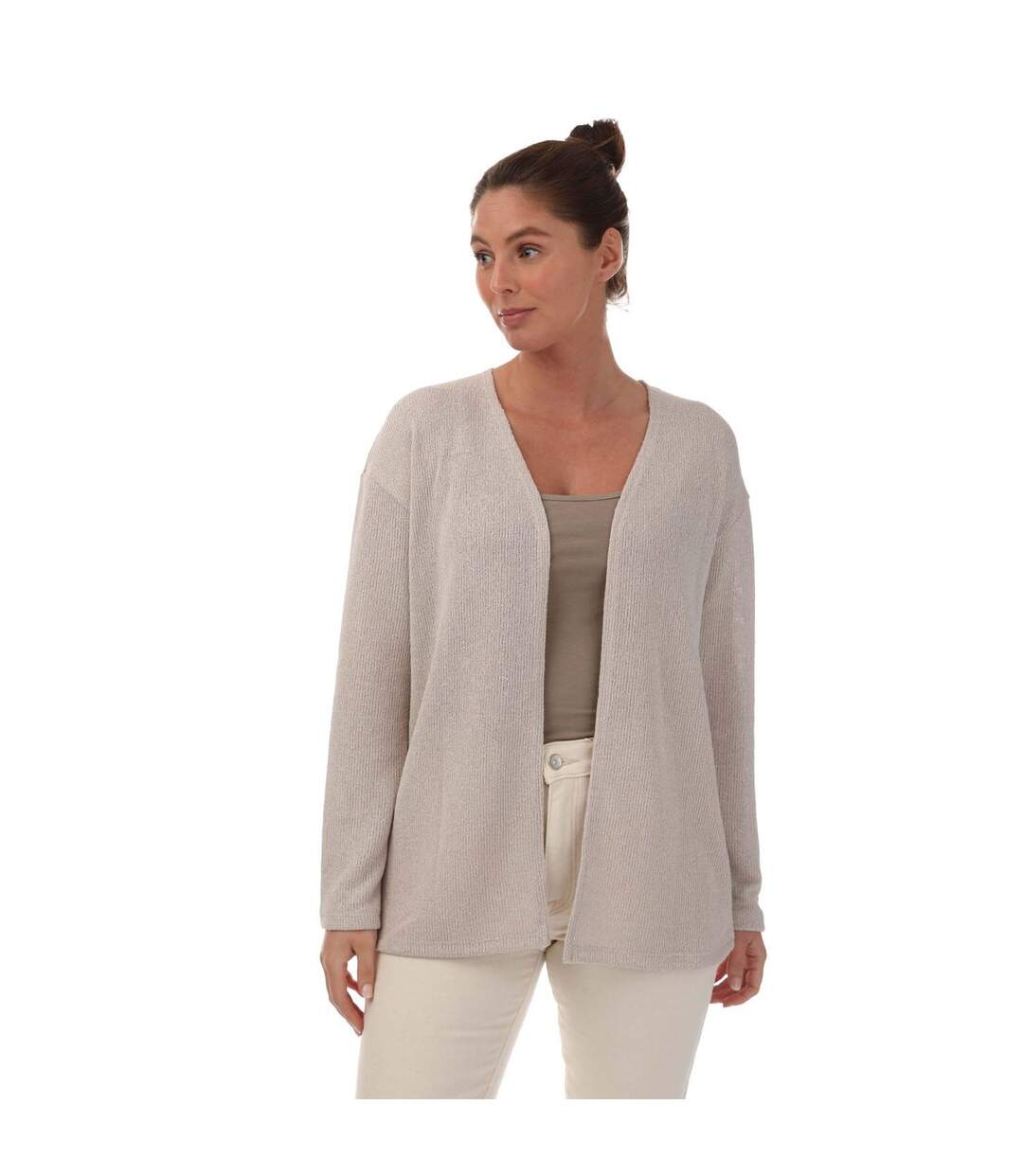 Cardigan eddie femme blanc cassé Vero Moda-1