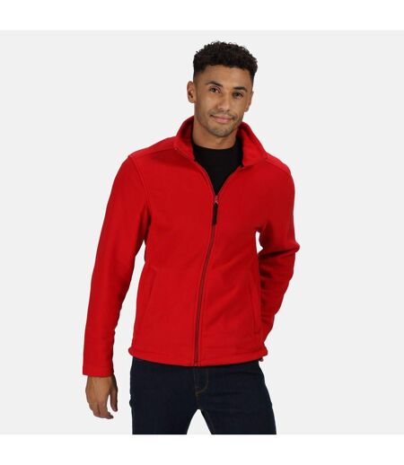 Regatta Mens Plain Micro Fleece Full Zip Jacket (Layer Lite) (Classic Red) - UTRG1551