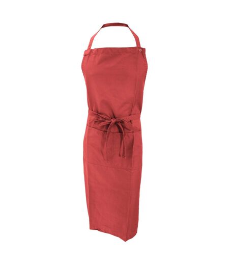 Tablier long de bistro avec poche taille unique rouge Jassz