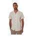 Mens Embroidered Short-sleeved Shirt Natural Threadbare-2