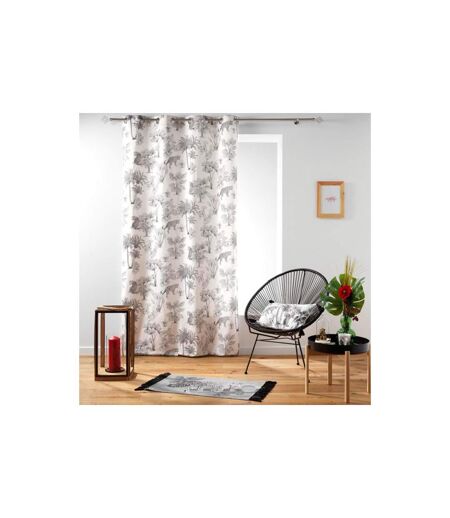 Tapis Imprimé à Franges Cocoleo 50x80cm Gris