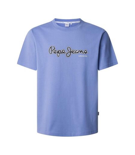 T-shirt bleu homme pepe jeans dorian - m