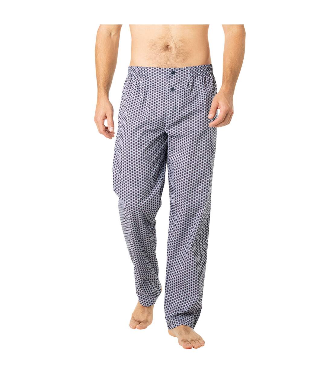 Pyjama long ouvert homme Popeline Eminence-2