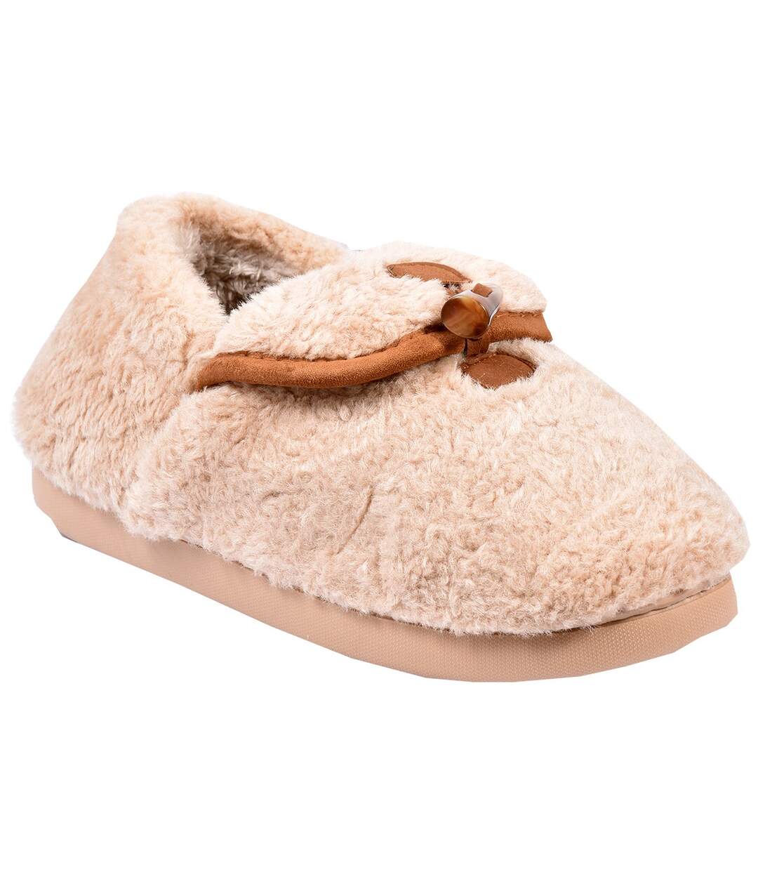 PANTOUFLE Femme Chausson COCOONING MD8697 TAUPE