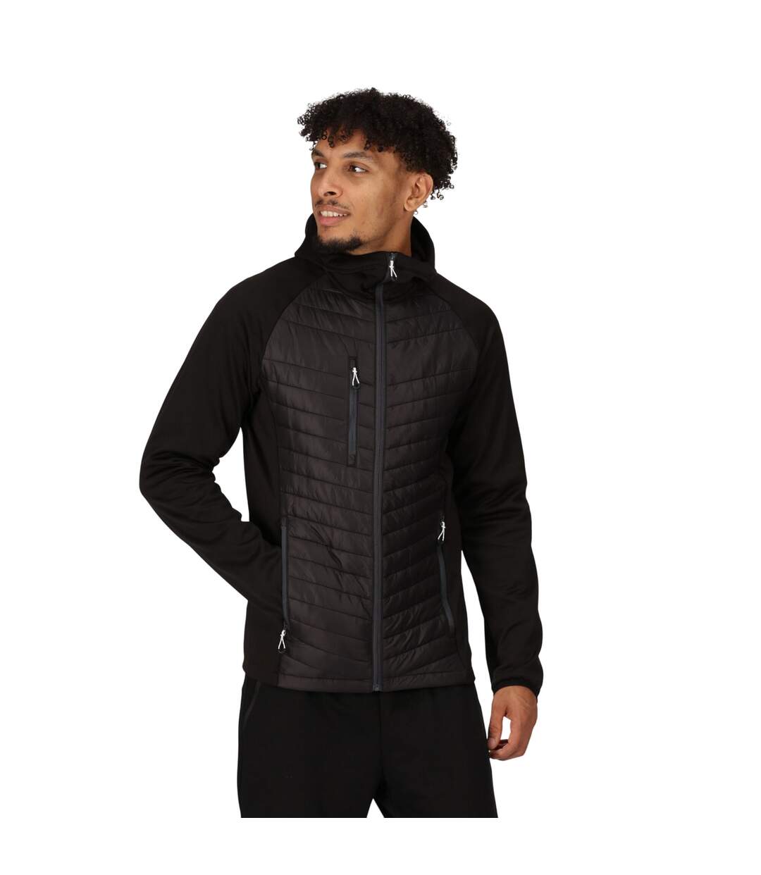Veste Navigate Hybrid Homme Noir Gris Phoque Regatta-1
