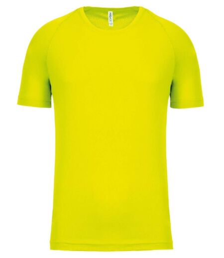 T-shirt sport - Running - Homme - PA438 - jaune fluo