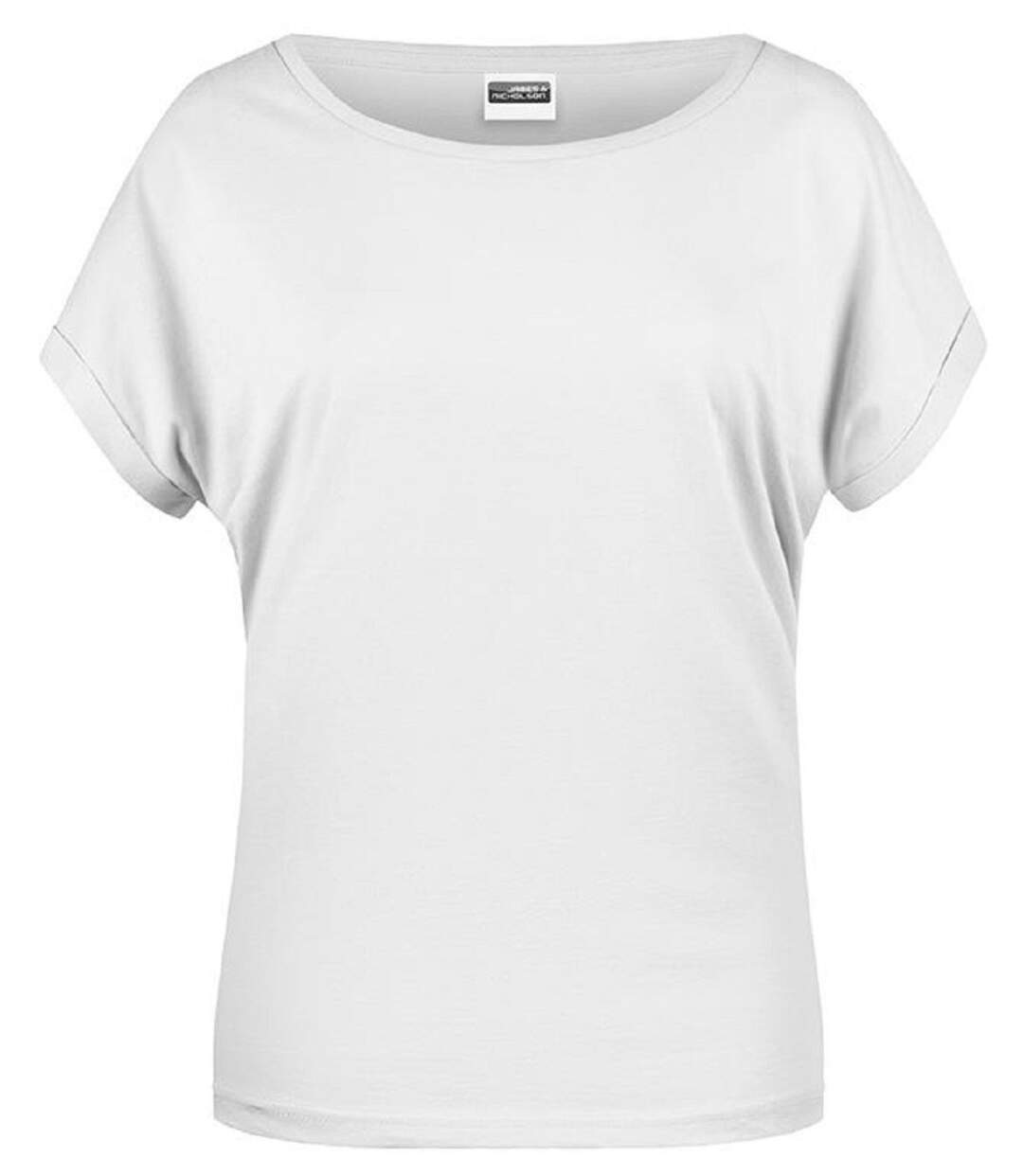 T-shirt BIO col bateau - Femme - 8005 - blanc