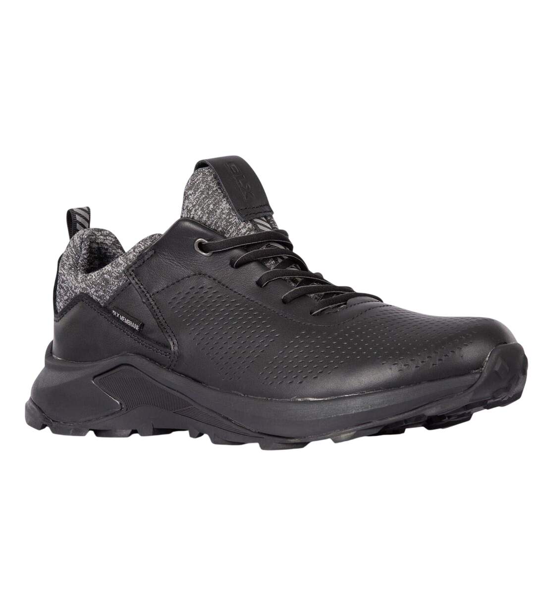 Mens Cole Leather Trainers Black DLX-1