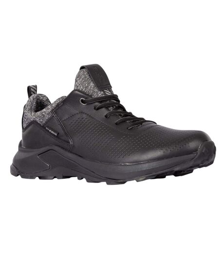 Mens Cole Leather Trainers Black DLX