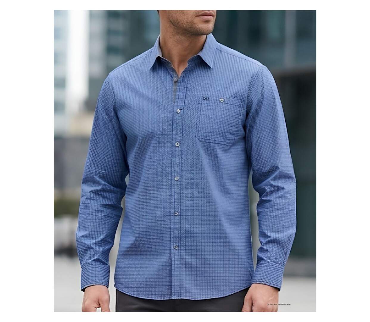 CHALLENGER TRABAN1 - Chemise à carreaux manches longues imprimée en pur coton pour un style élégant-1