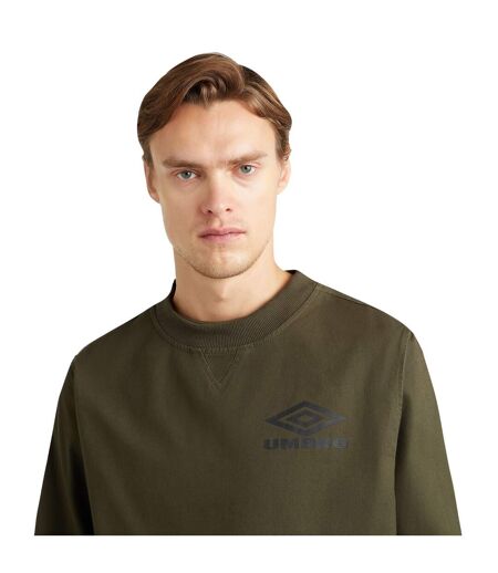 Umbro Mens Logo Drill Sweatshirt (Forest Night)