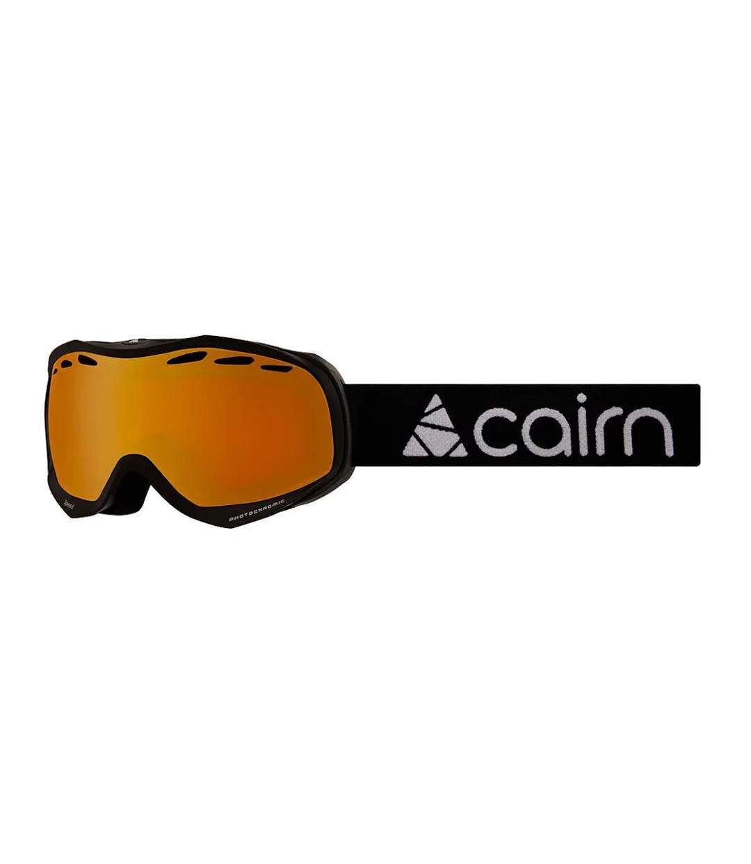Masque de ski noir/orange mixte cairn speed photochromic-1