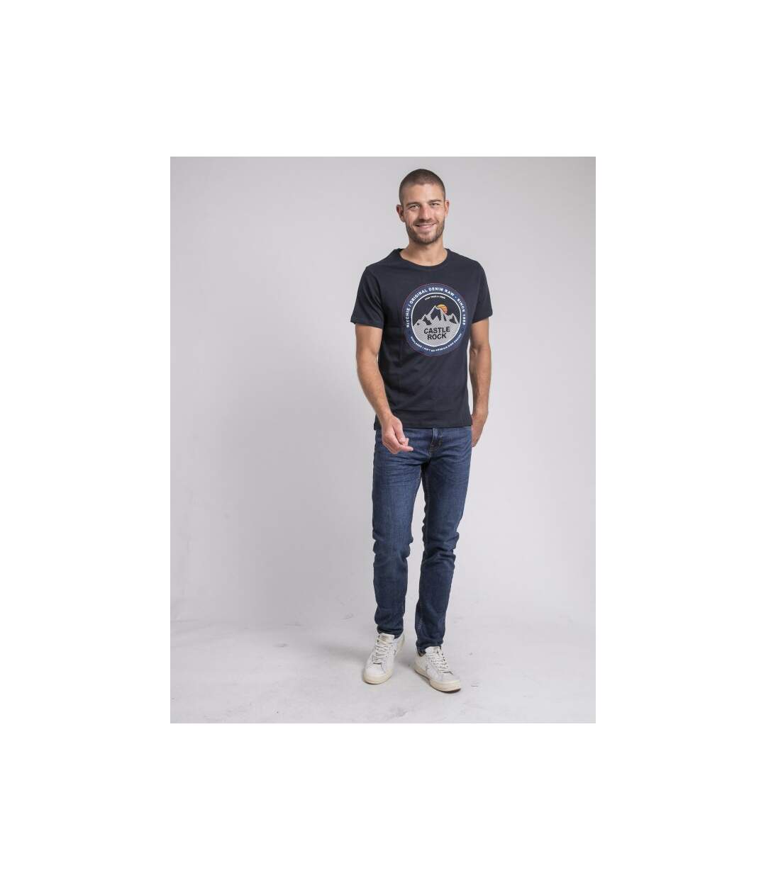T-shirt col rond pur coton JOROCK-4