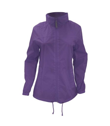 B&C Womens/Ladies Sirocco Lightweight Windproof, Showerproof & Water Repellent Jacket (Purple) - UTBC1283