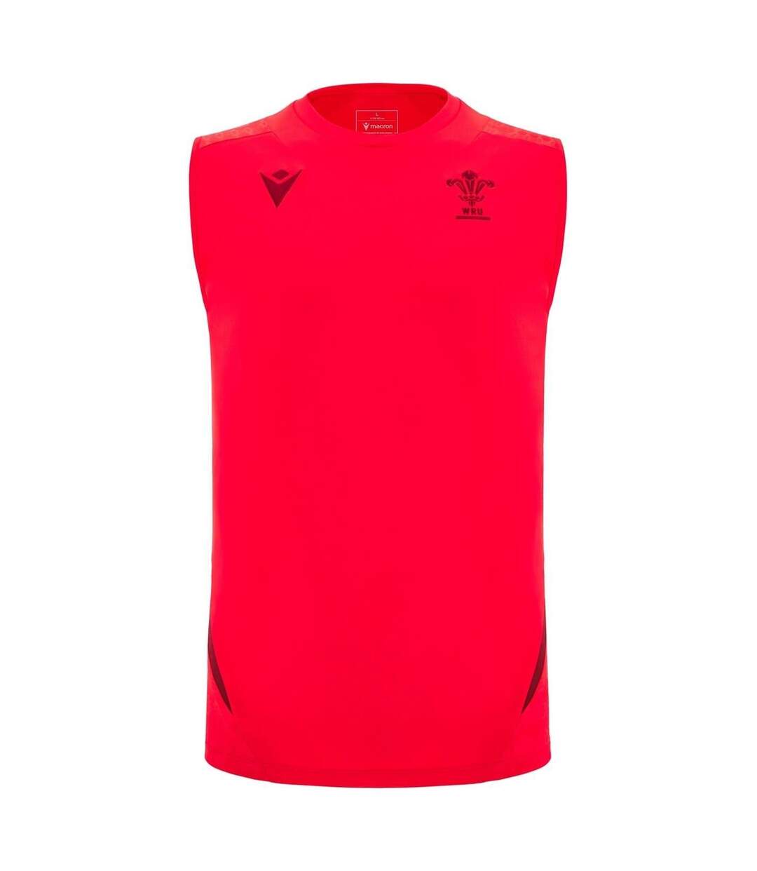 Haut De Rugby Sans Manches Motif/style Wales Ru Homme Rouge Macron-1