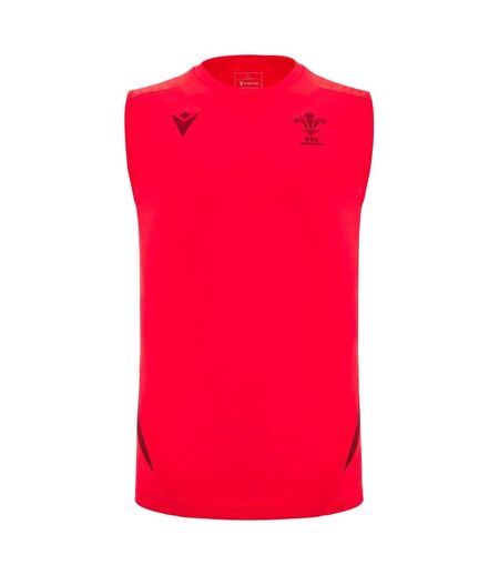 Haut De Rugby Sans Manches Motif/style Wales Ru Homme Rouge Macron