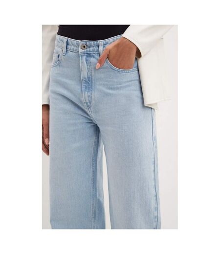 Womens/ladies high waist wide leg jeans light wash Dorothy Perkins