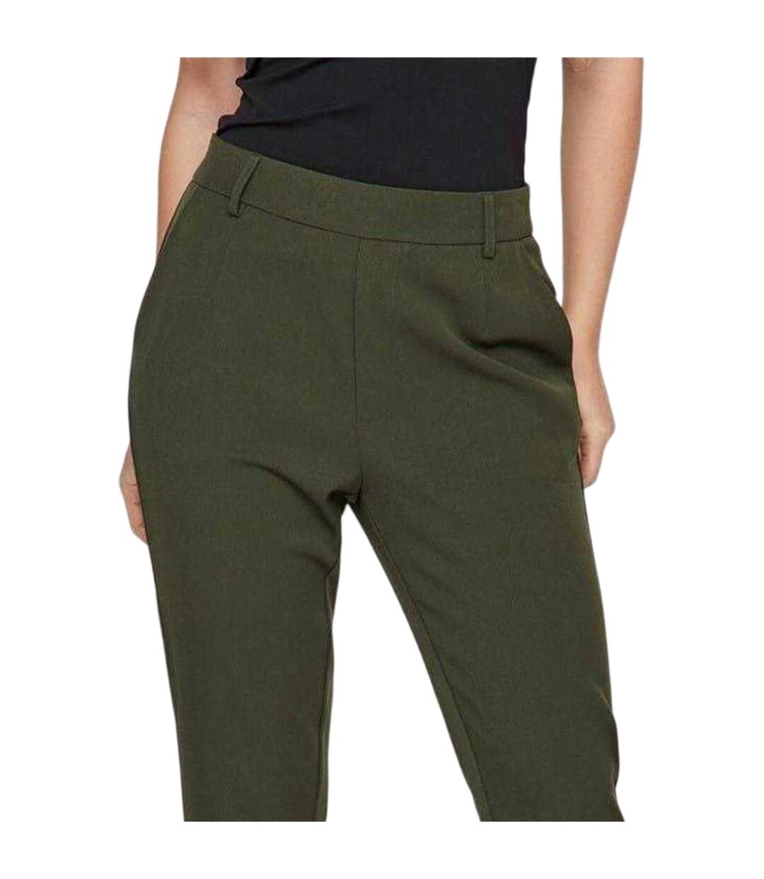 Pantalon Vivarone Femme Vert Militaire Vila-3