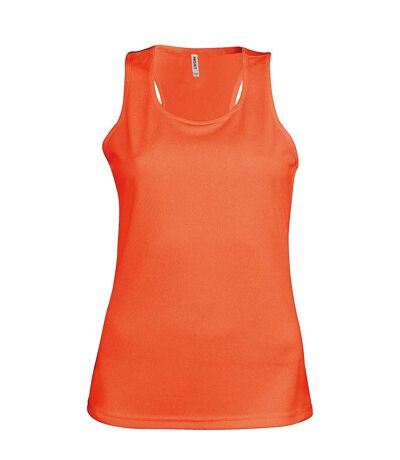 Kariban Proact Womens/Ladies Sleeveless Sports / Training Vest (Fluorescent Orange)