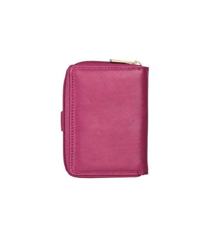 Katana - Portefeuille compact en cuir - fuchsia - 8746