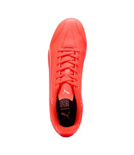 Childrens/kids Vitoria Fg/ag Synthetic Football Boots Red Black Puma
