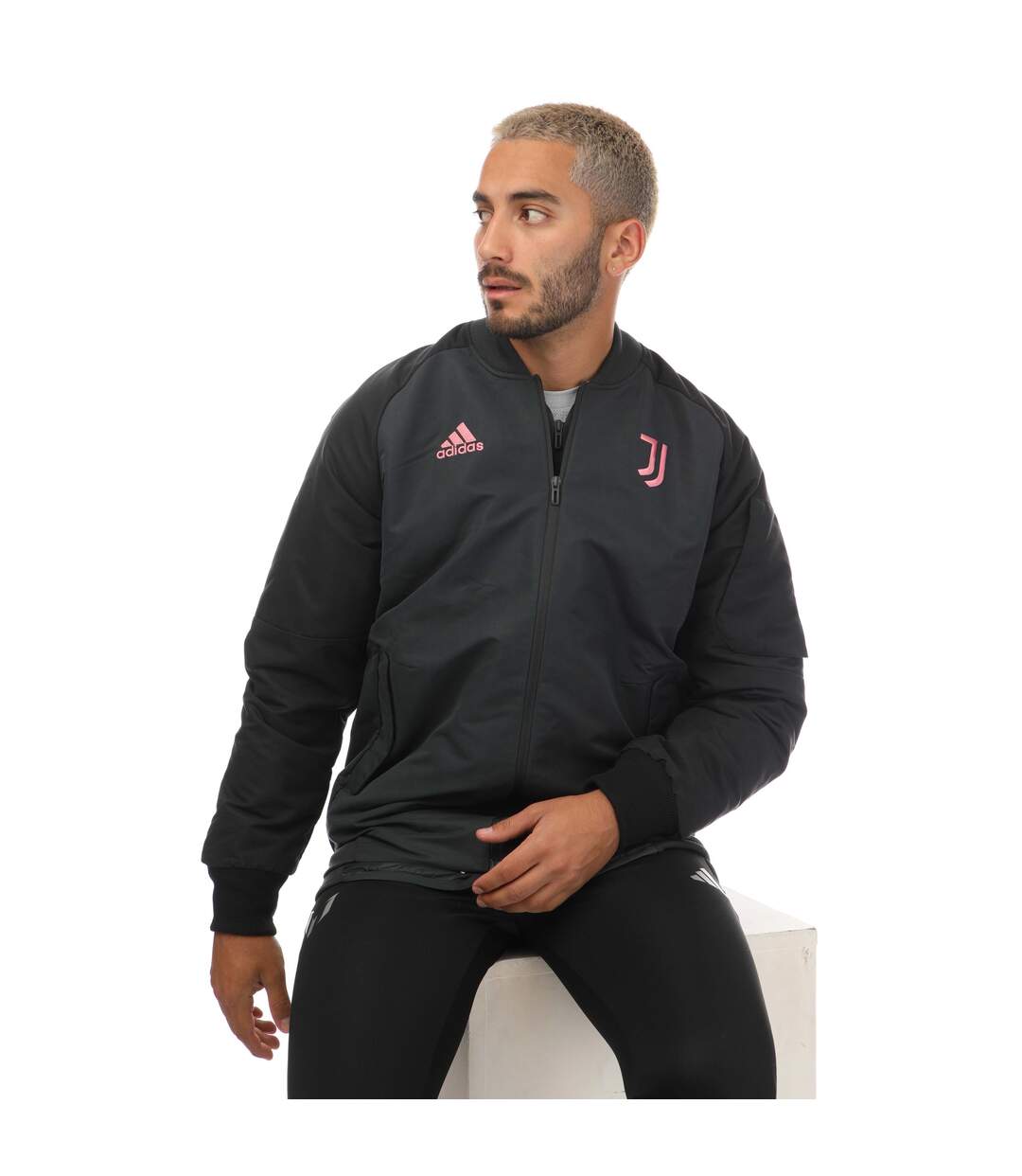 Mens 2022/23 Juventus Fc Travel Jacket Black Adidas-3