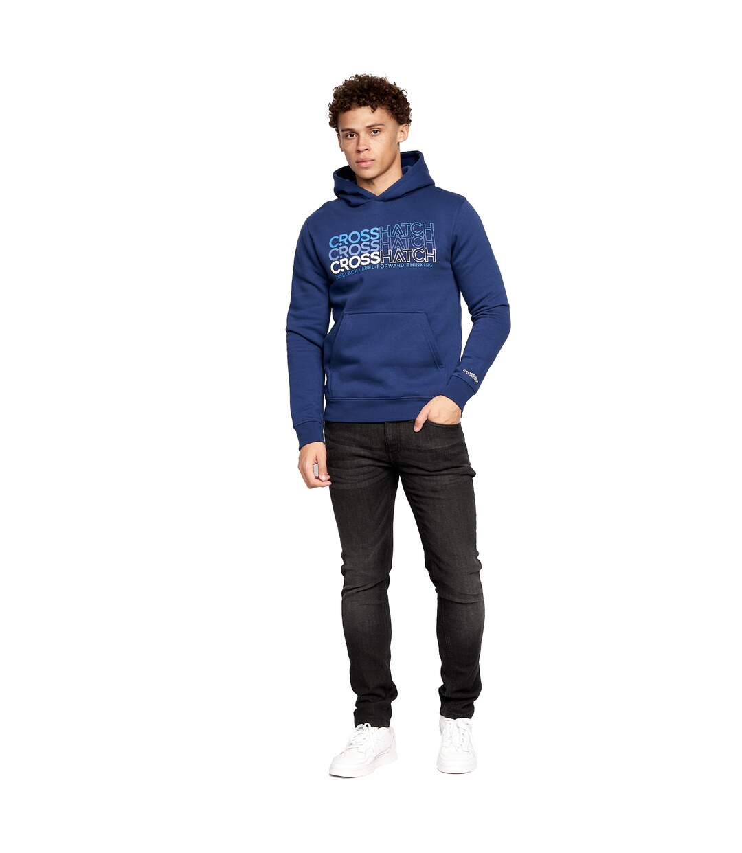 Sweats à capuche larmen homme bleu marine / bleu Crosshatch-4