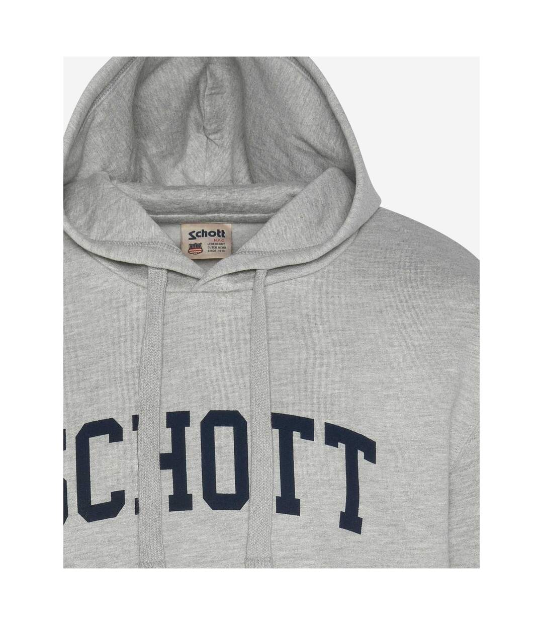 Sweat à capuche gros logo  -  Schott - Homme