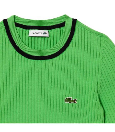 Sweat Manches Courtes Femme Vert Lacoste
