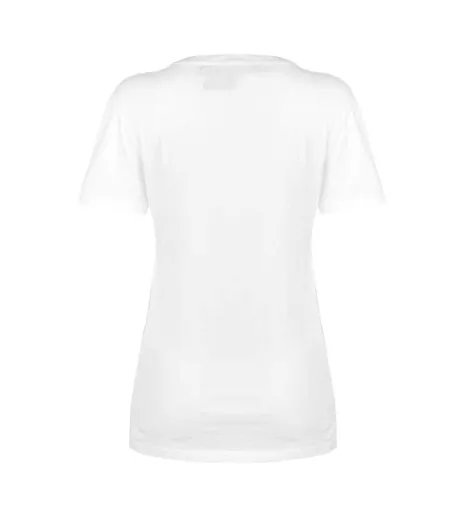 T-shirt Motif/style Logo Jeans Femme Blanc Vif Calvin Klein