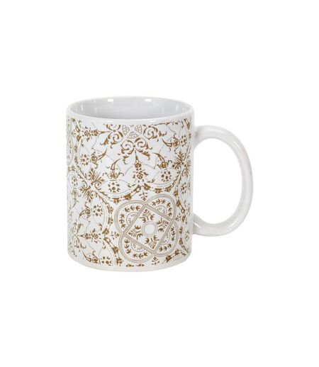 Lot de 6 Mugs en Céramique Faience 30cl Blanc
