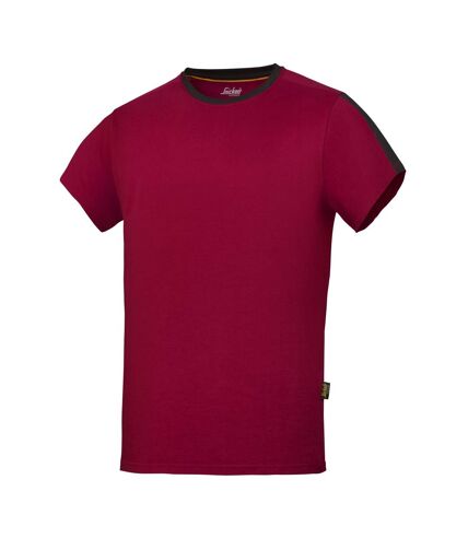 Snickers Mens AllroundWork Short Sleeve T-Shirt (Chilli Red/Black)