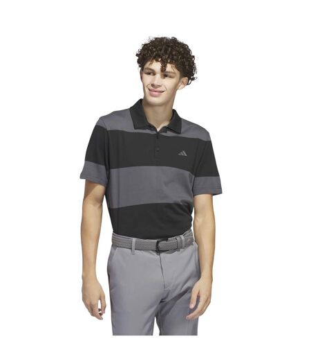 Polo homme noir / gris Adidas