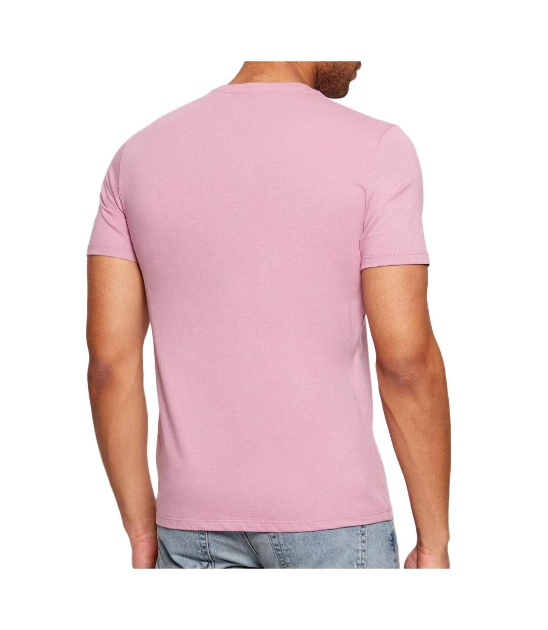 T-Shirt rose homme calvin klein jeans badge 30s-2