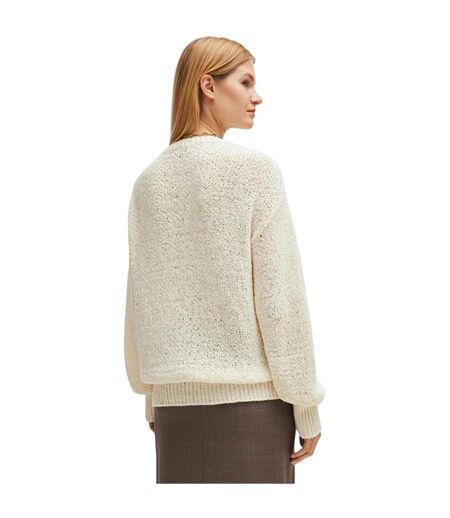 Pull Motif/style Texturé Femme Blanc Boss