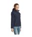 Womens/ladies Rock Padded Soft Shell Jacket French Navy SOLS-3
