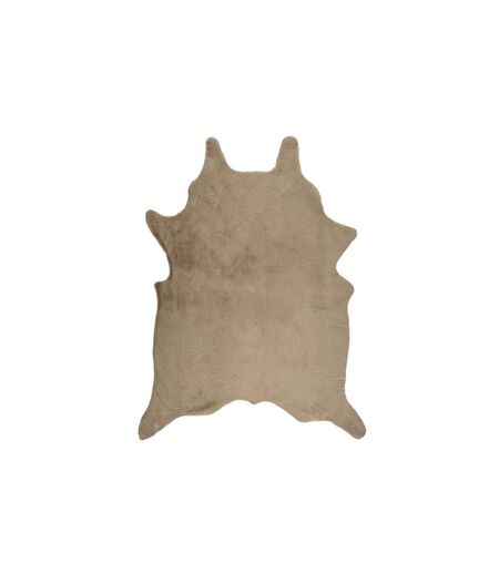 Tapis Fausse Fourrure Effet Peau 120x158cm Taupe