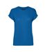 T-Shirt bleu roi femme vero moda brianna 10291353 - l-1