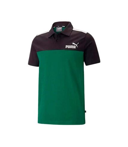 Polo Vert/Noir Homme Puma Ess+ Block - S