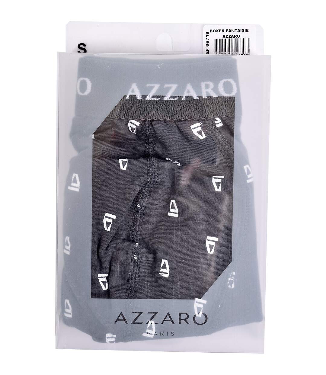 Boxer homme AZZARO Confort et Qualité -Assortiment modèles photos selon arrivages- Boxer AZZARO 06718 Gris-2