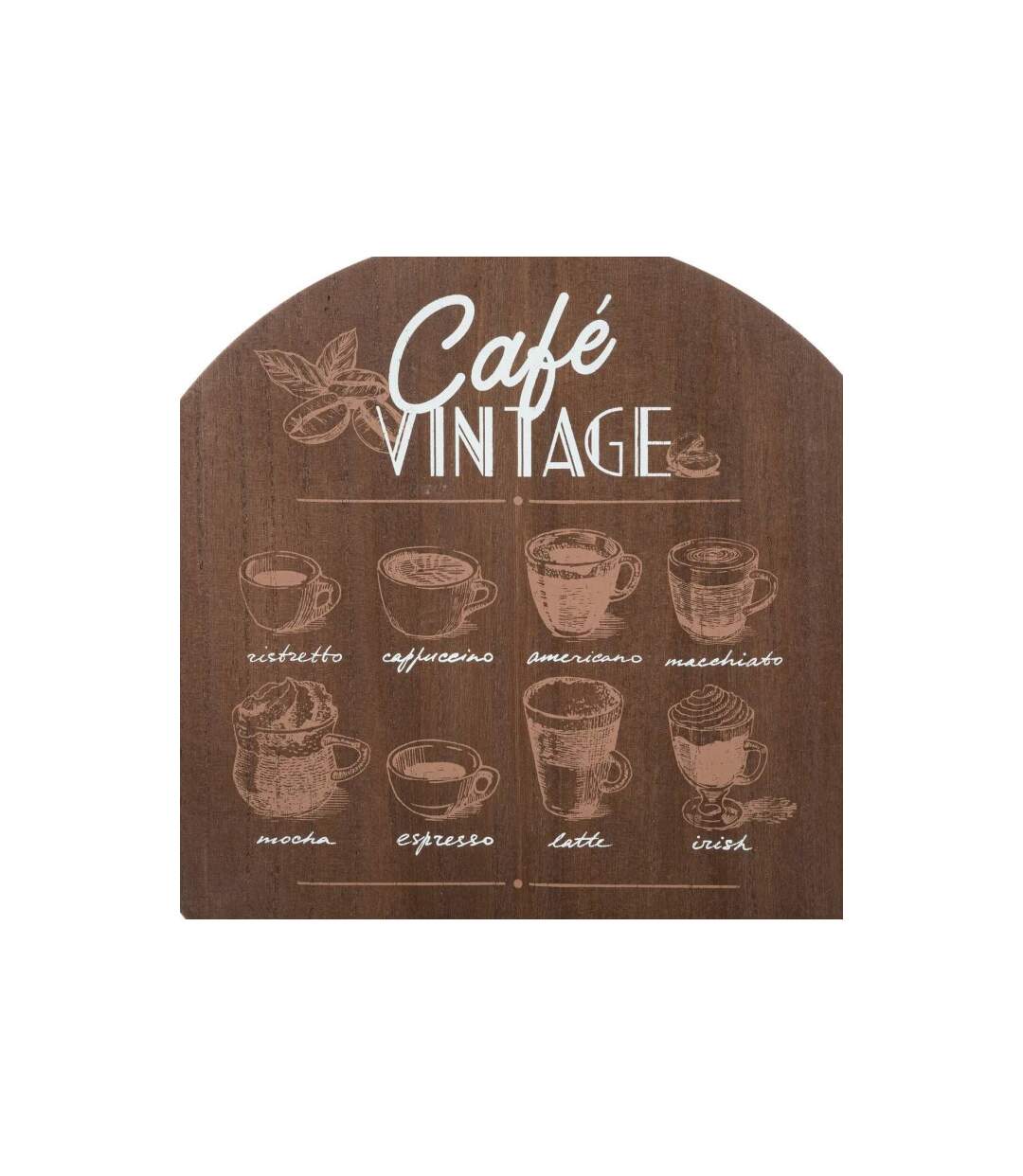 Décoration Murale Vintage Café 45cm Marron-2