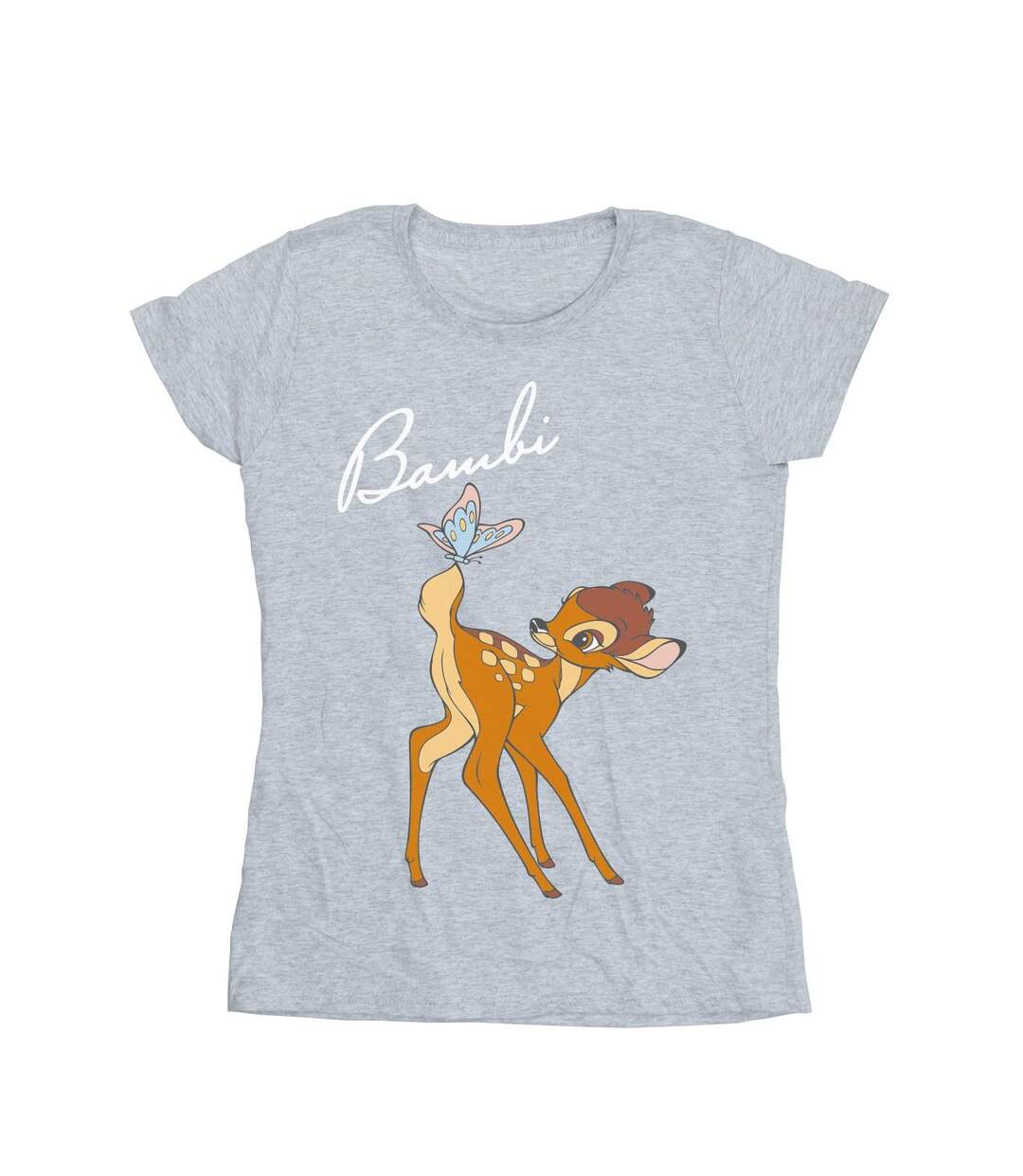 Disney - T-shirt BAMBI BUTTERFLY TAIL - Femme (Gris chiné) - UTBI16368-1