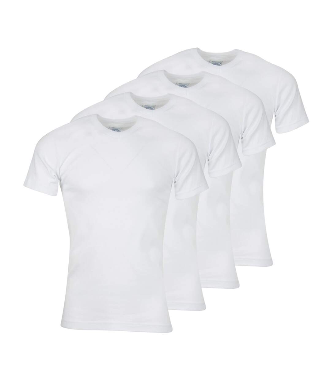 Lot de 4 tee-shirts col V homme Coton Bio