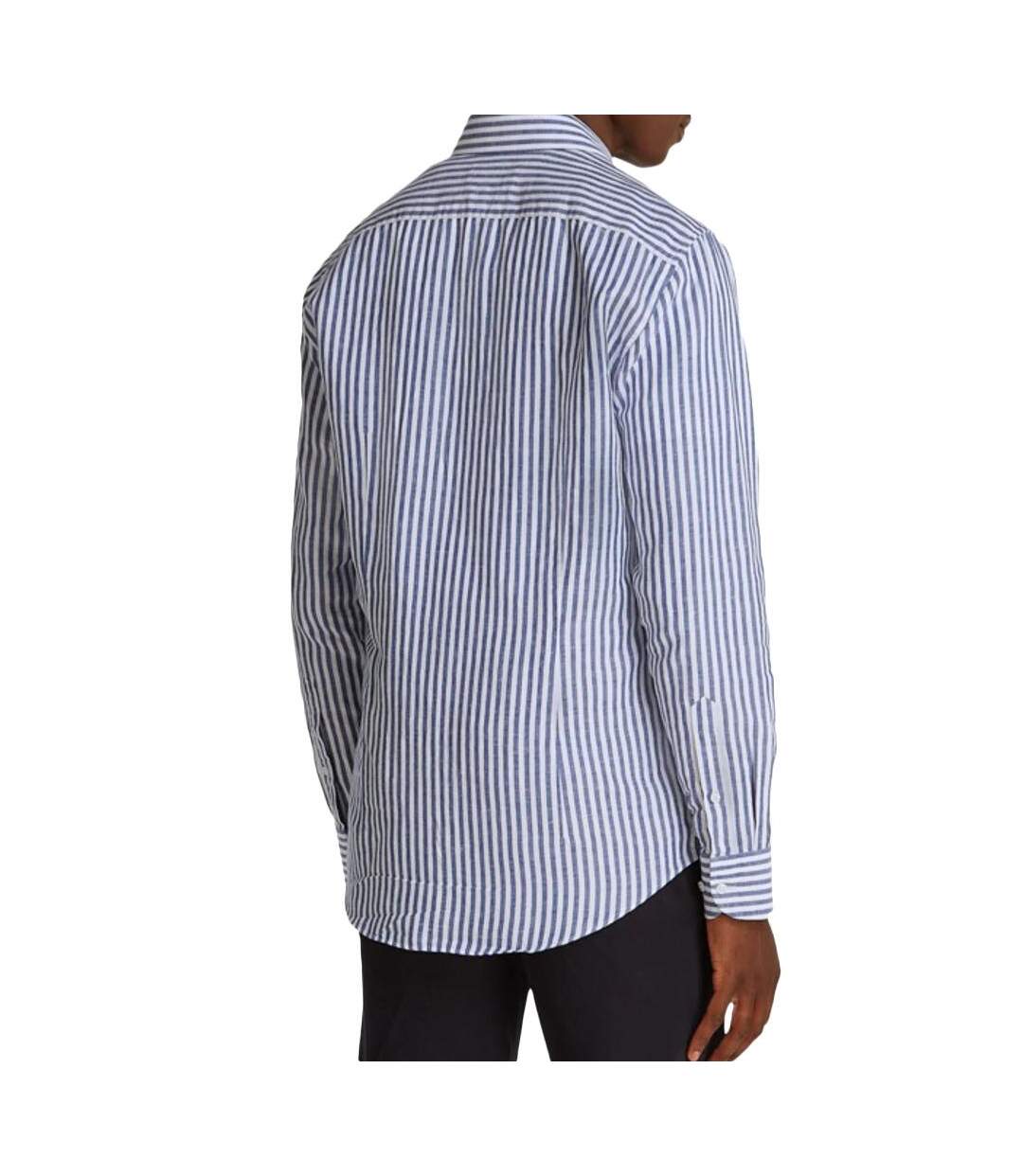 Chemise bleu/blanche homme tommy hilfiger cl bengal-2